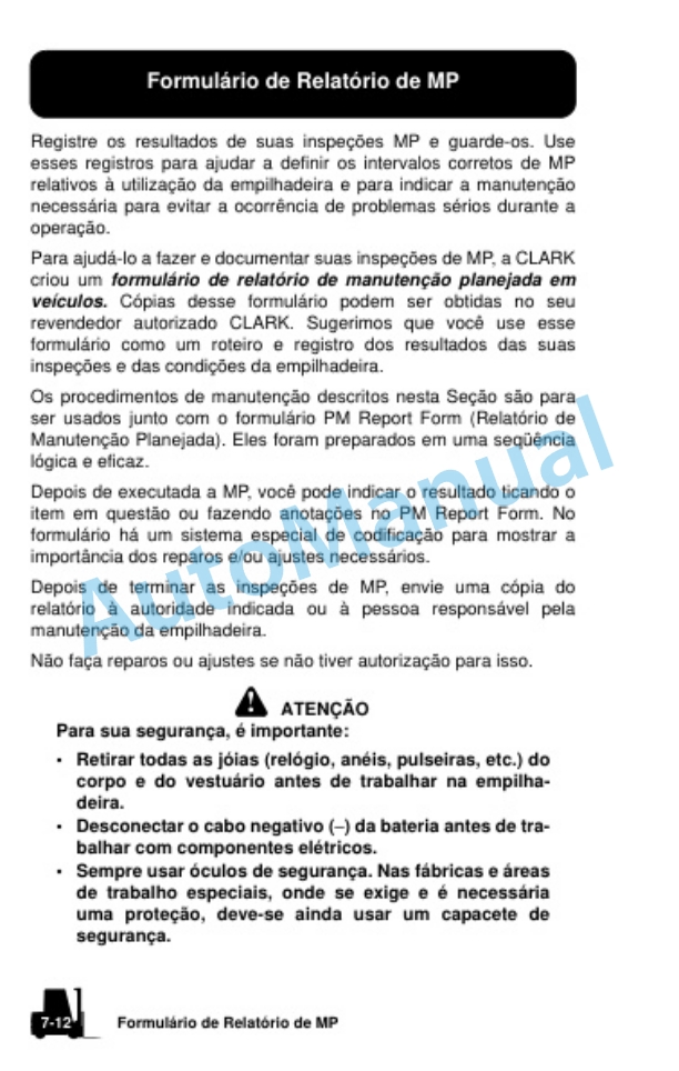 Clark L 20, 25, 30, 33, 35 D, L 20, 25, 30, 33, 35 L Operator Manual OM-1146-5