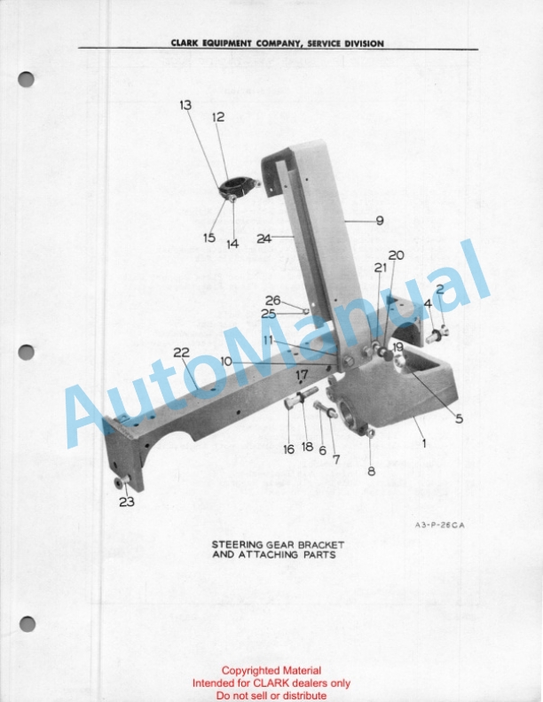 Clark LPGas Clipper C Maintenance Manual and Parts Book 39-C1-2