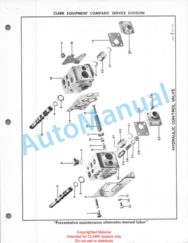 Clark LPGas Clipper C Maintenance Manual and Parts Book 39-C1-5
