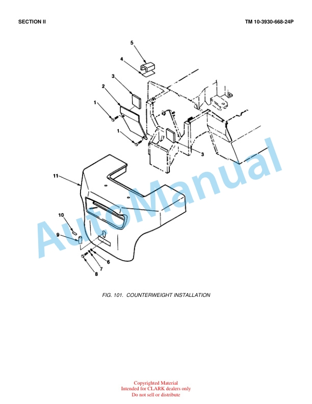 Clark M490 NSN Technical Manual 2797882-2