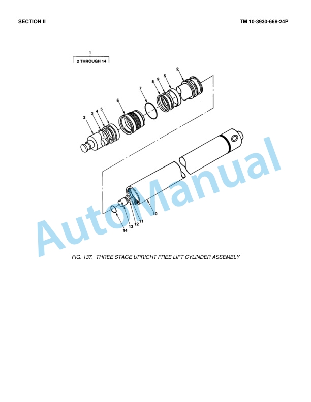Clark M490 Truck, Forklift, 15K Technical Manual TM10-3930-668-24P-3