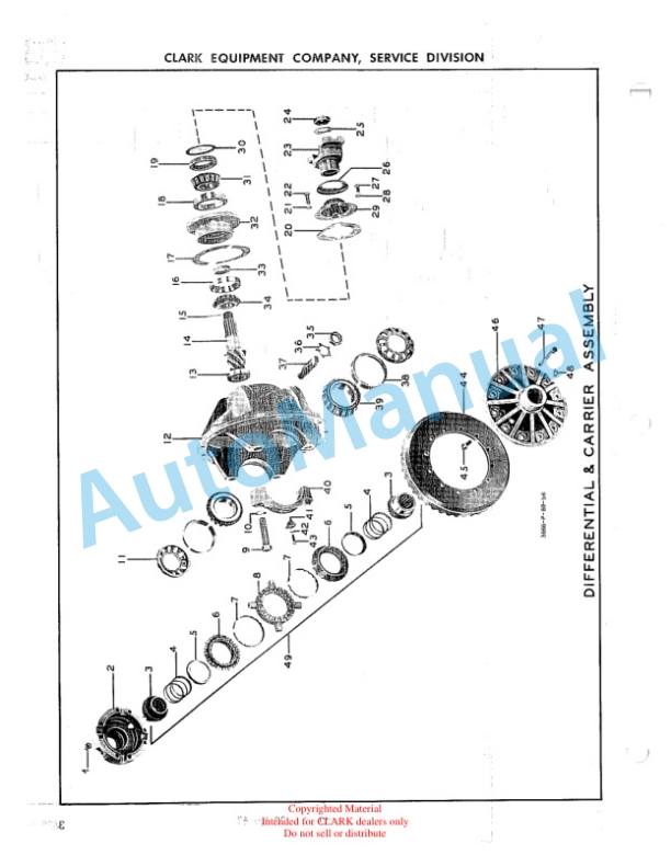 Clark MR100 Military Rough Terrain Parts Book G82A4-2