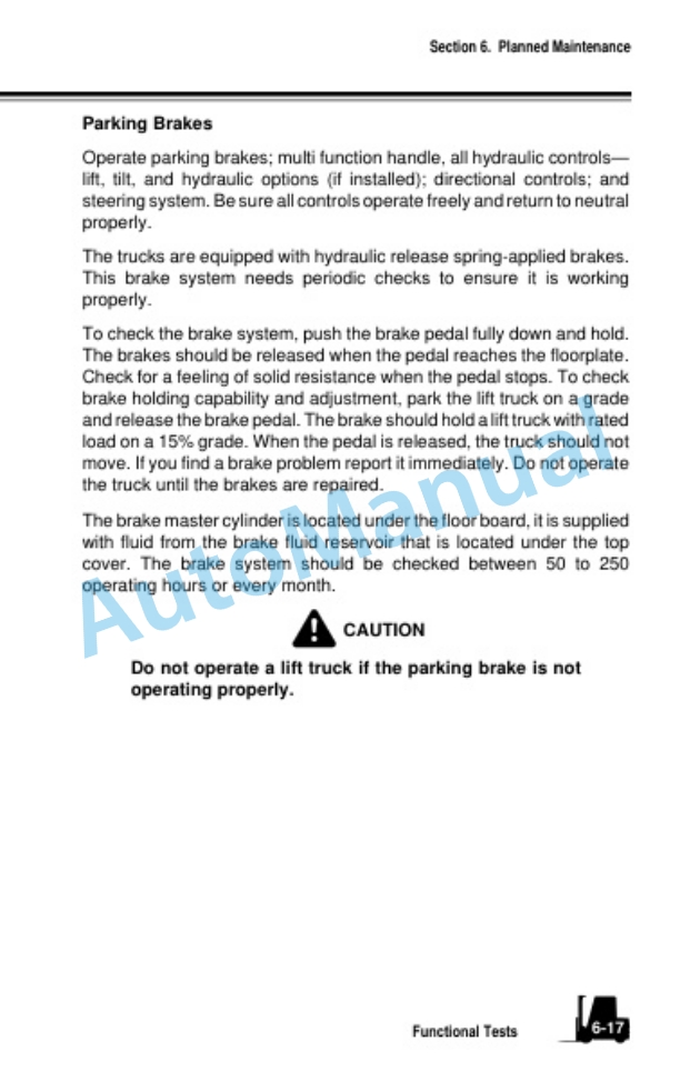 Clark Narrow Aisle and Stand-Up Counterbalanced Trucks Operator Manual OM-657-5