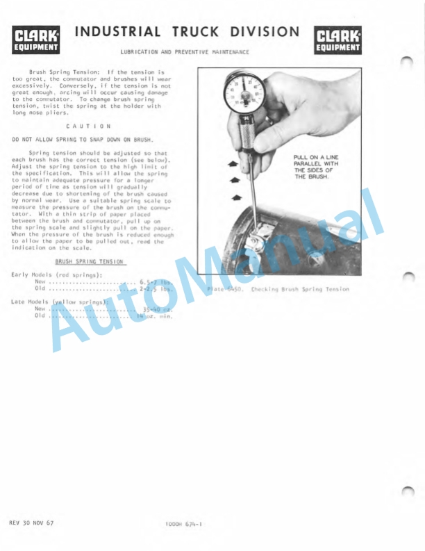 Clark Narrow Alsle Trucks Solid State, Resistor Control Operator Manual O-285-2