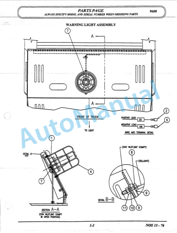 Clark NOS 15 Parts Manual X-168A-4