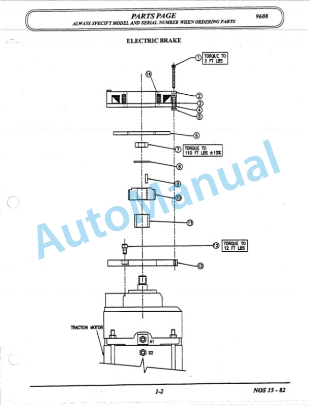Clark NOS 15 Parts Manual X-168A-5