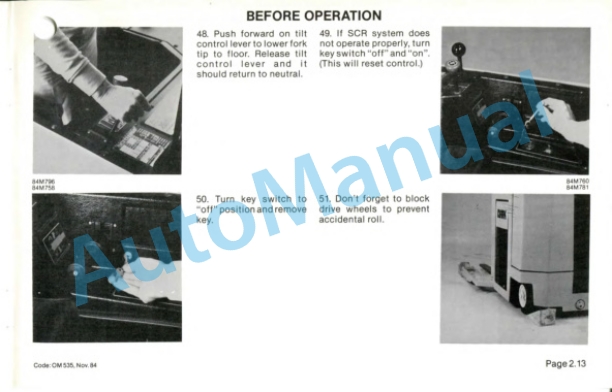 Clark NP 15, NP 20 Operator Manual OM-535-3