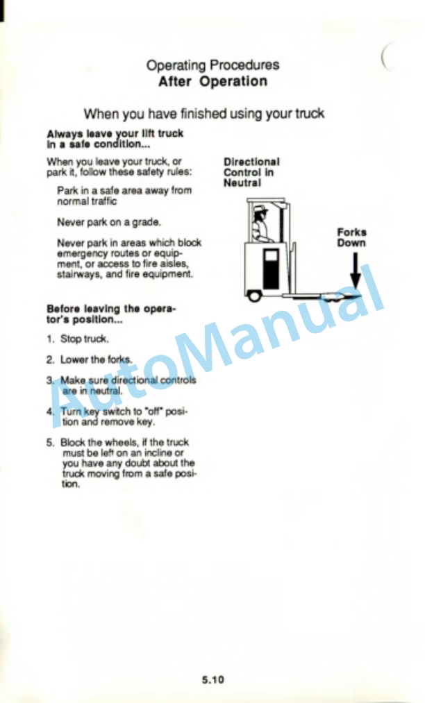 Clark NP 300 30 - 40 D, NS 300 30 - 40 D Operator Manual OM-550-4