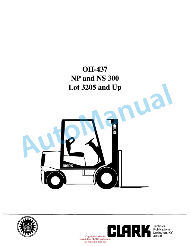 Clark NP 300, NS 300 Overhaul Manual OH-437