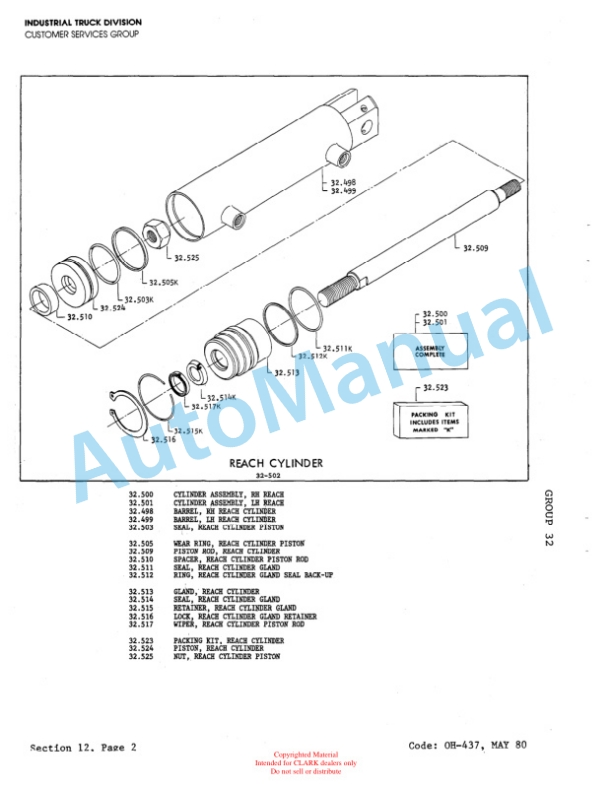 Clark NP 300, NS 300 Overhaul Manual OH-437-3
