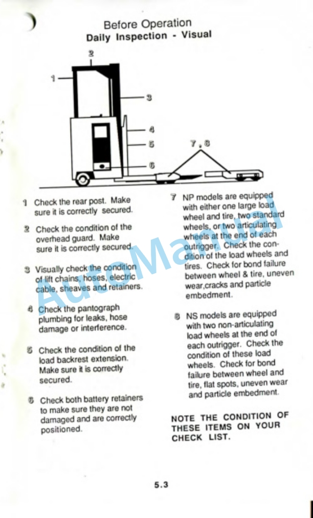 Clark NP300 20-40, NS300 30-40 Operator Manual OM-538-2