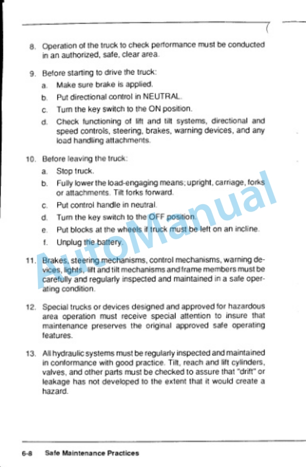Clark NPR 17-20 Operator Manual OM-587-4