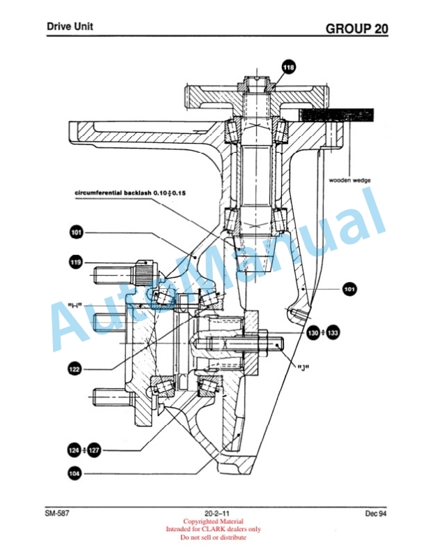 Alternative view of Clark NPR-345, NPR-17, NPR-20 Service Manual SM-587
