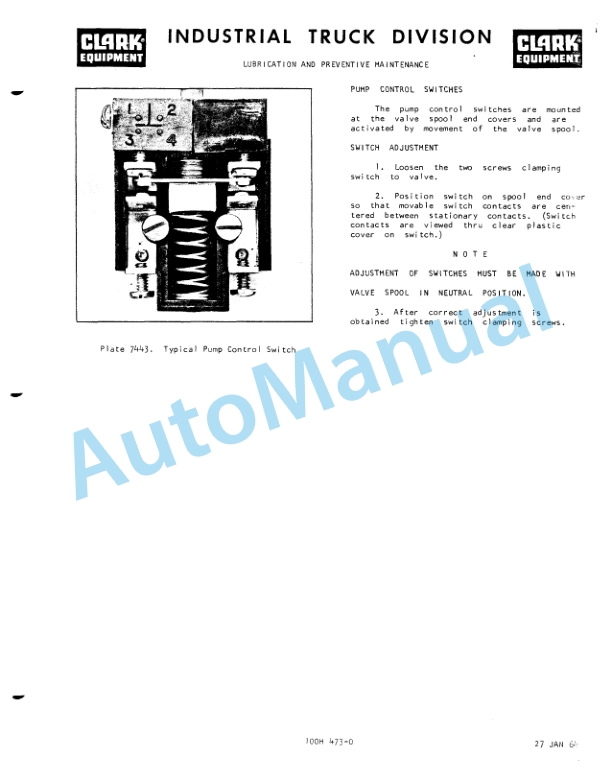 Clark NST 15, NST 20, NST 25, NST 30, NST 40 Operator Manual O-165 1st-2