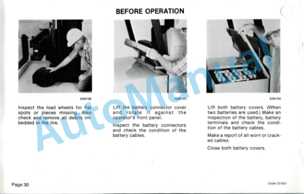 Clark NT 12 Operator Instruction Manual OI-531-2