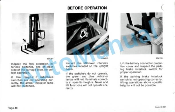 Clark NT 12 Operator Instruction Manual OI-531-3