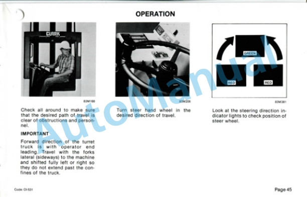 Clark NT 12 Operator Instruction Manual OI-531-4