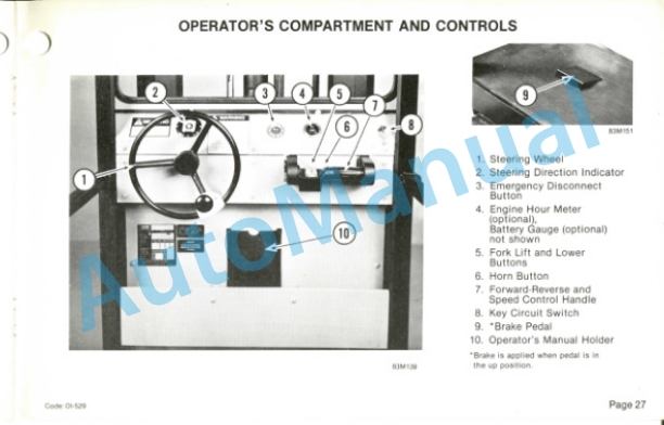 Clark OP 15 Operator Instruction Manual OI-529-2