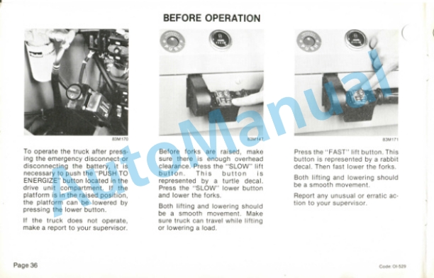 Clark OP 15 Operator Instruction Manual OI-529-3