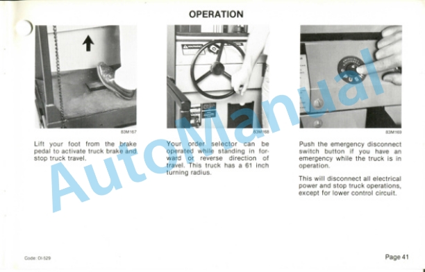Clark OP 15 Operator Instruction Manual OI-529-4