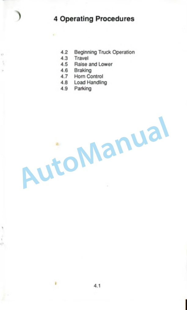 Clark OP15B Operator Manual OM-576-2