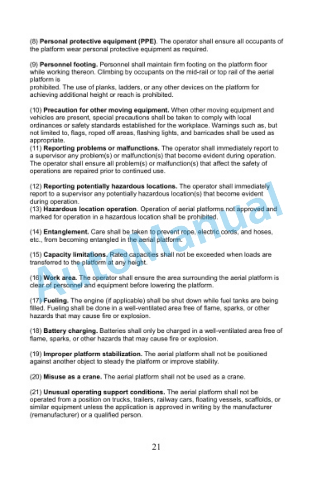 Clark OSQ 126-192 Manual of Responsibilities OM-1202-4