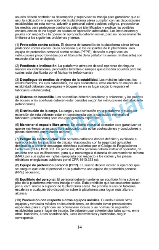 Clark OSQ 126-192 Manual of Responsibilities OM-1204-2