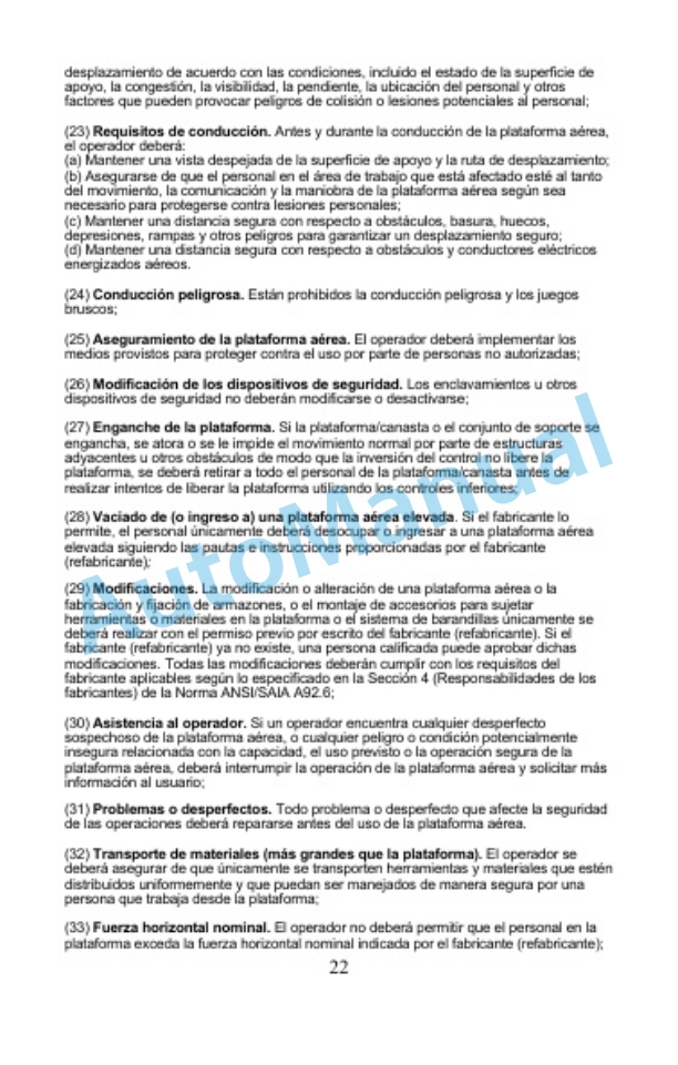 Clark OSQ 126-192 Manual of Responsibilities OM-1204-5