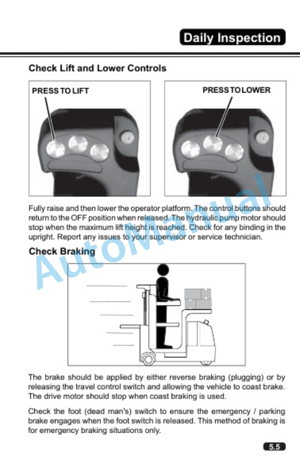 Clark OSQ 126-192 Operator Manual OM-1201-3