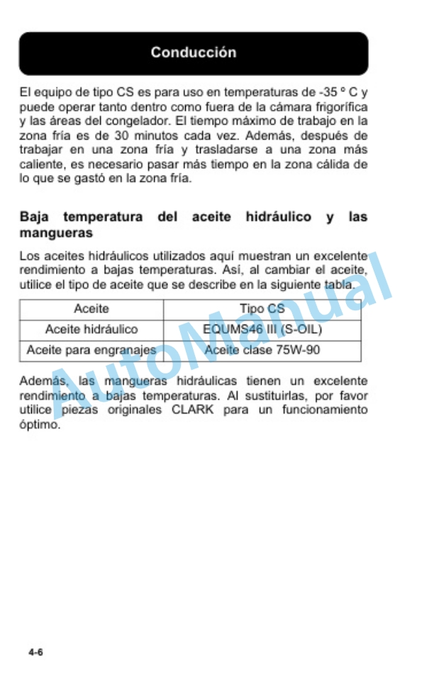 Clark OSX 15 Battery Order Picker Truck Operator Manual OM-853 SPA-3