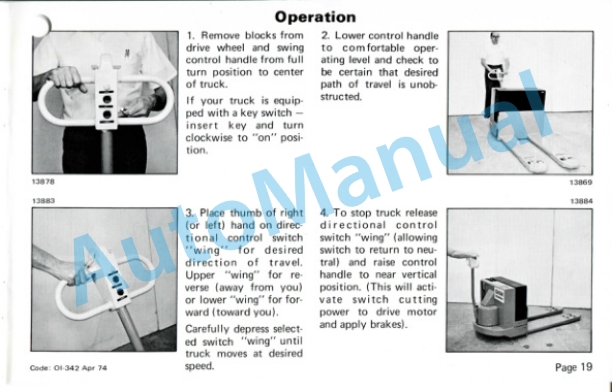 Clark P 30-60 Operator Instruction Manual OI-342-4