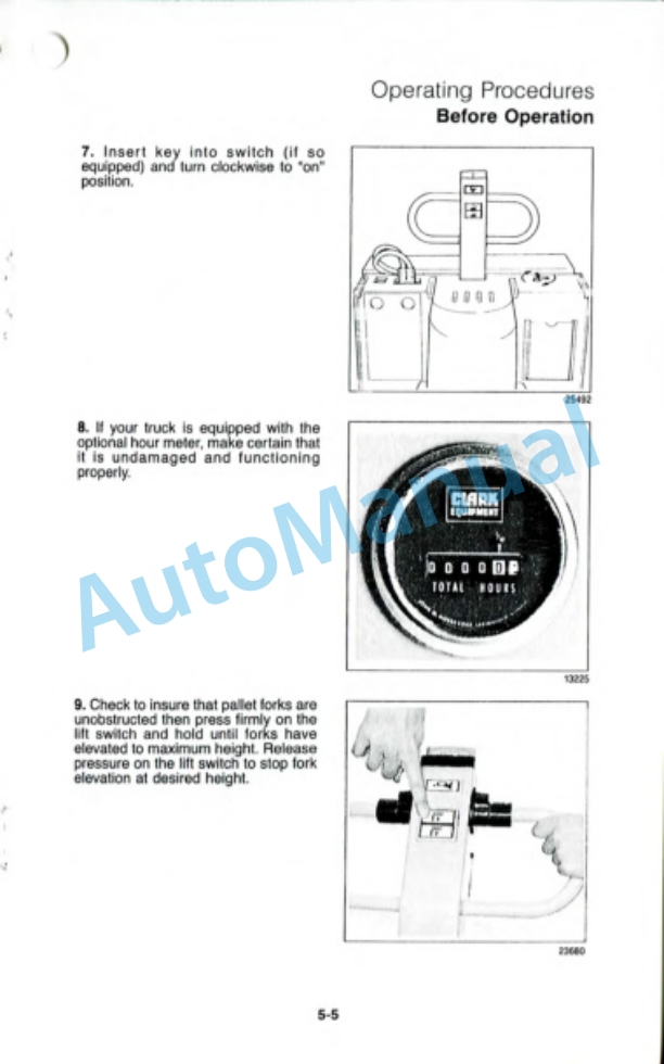 Clark P 40, P 60, HWP 40, HWP 60 Operator Manual OM-541-2