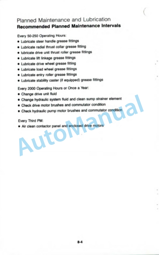 Clark P 40, P 60, HWP 40, HWP 60 Operator Manual OM-541-4
