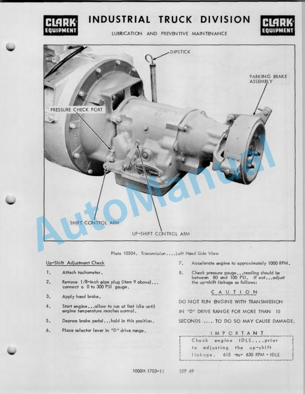 Clark Pan-American Airways Clarktor Perkins Diesel Operator Manual O-222-5