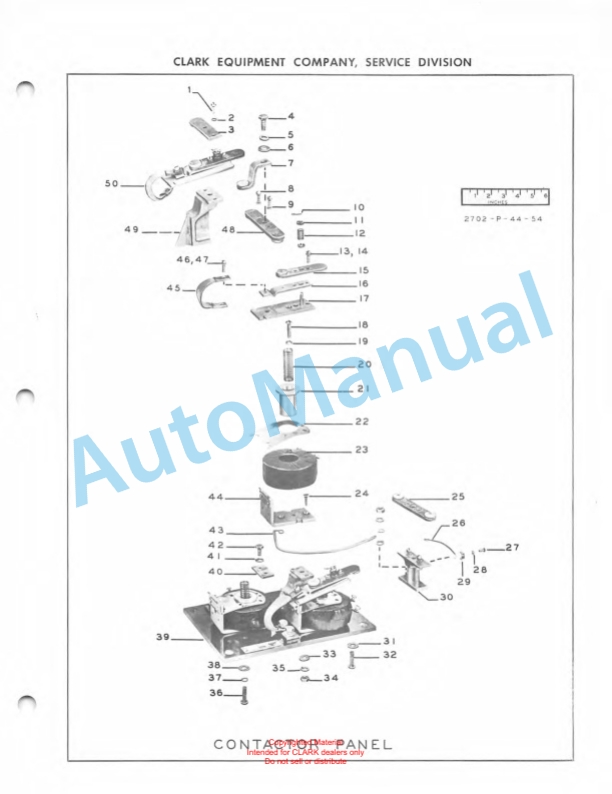 Clark Powrworker Grip Tractor Maintenance Manual and Parts Book X104A-2