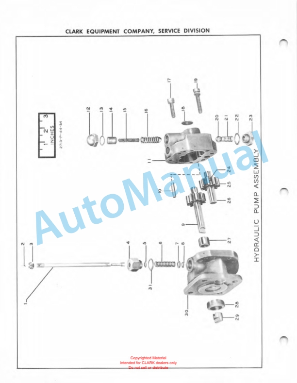 Clark Powrworker Grip Tractor Maintenance Manual and Parts Book X104A-5