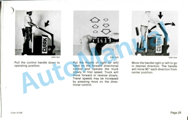 Clark PT 5, PT 7 Operator Instruction Manual OI-528-4