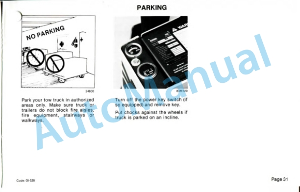 Clark PT 5, PT 7 Operator Instruction Manual OI-528-5