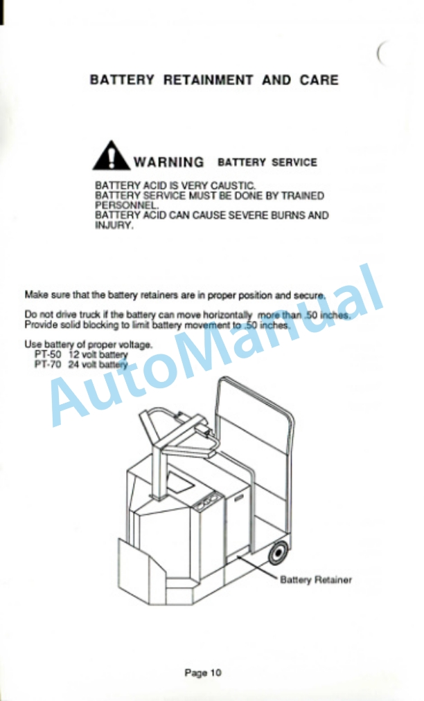 Clark PTT 5, PTT 7 Operator Manual OM-545-4