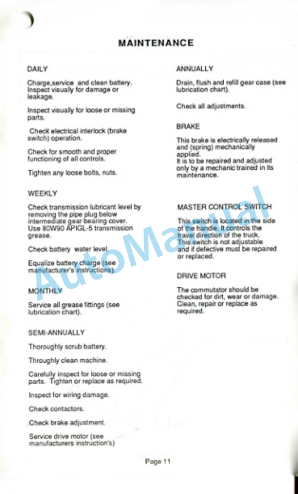 Clark PTT 5, PTT 7 Operator Manual OM-545-5