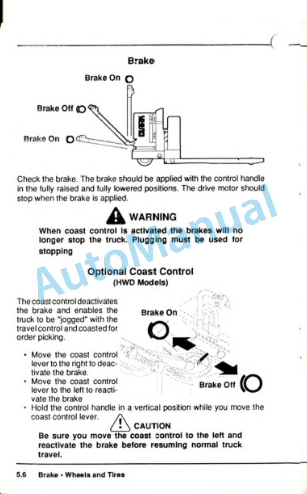 Clark PWD 30-40, HWD 30-40 Operator Manual OM-605-3