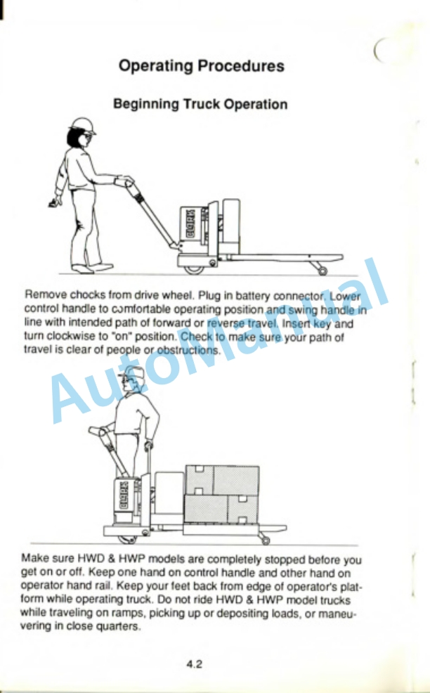 Clark PWD25, 30, 36, HWD25, 30, 36, P-HWD25, 30 Operator Manual OM-568-2