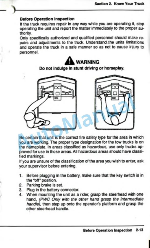 Clark PWT, PWC Operator Manual OM-614-2