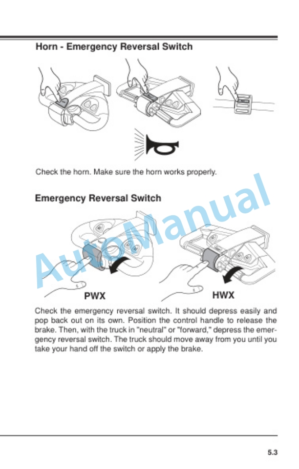 Clark PWX 30-40, HWX 30-40 Operator Manual OM-746-3