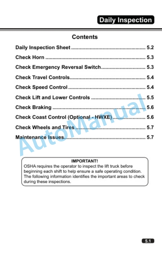 Clark PWXE 30-40, HWXE 30-40 Operator Manual OM-748-3