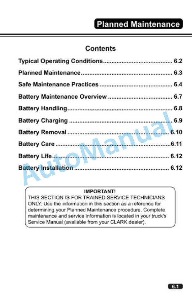 Clark PWXE 30-40, HWXE 30-40 Operator Manual OM-748-4