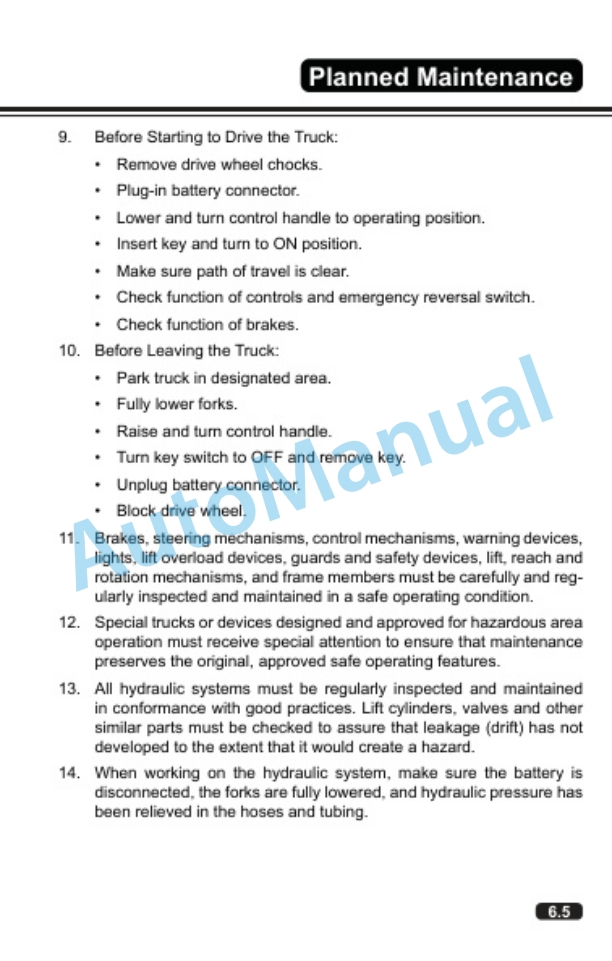 Clark PWXE 30-40, HWXE 30-40 Operator Manual OM-748-5