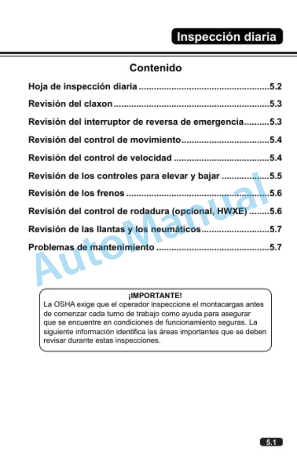 Clark PWXE 30-40, HWXE 30-40 Operator Manual OM-749 ES-3