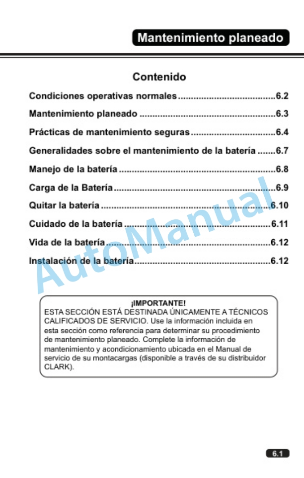 Clark PWXE 30-40, HWXE 30-40 Operator Manual OM-749 ES-4