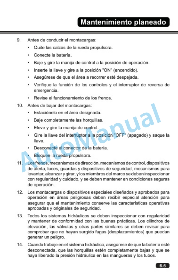 Clark PWXE 30-40, HWXE 30-40 Operator Manual OM-749 ES-5